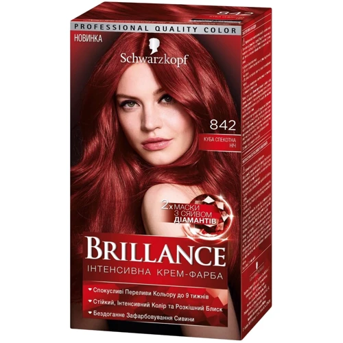Brillance Крем-краска для волос 842 Куба жаркая ночь 142.5 ml