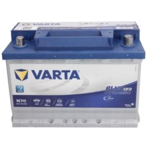 Автомобільний акумулятор EFB Varta 6СТ-70 АзЕ Blue Dynamic EFB N70 (570500076): Ємність, Ач 70