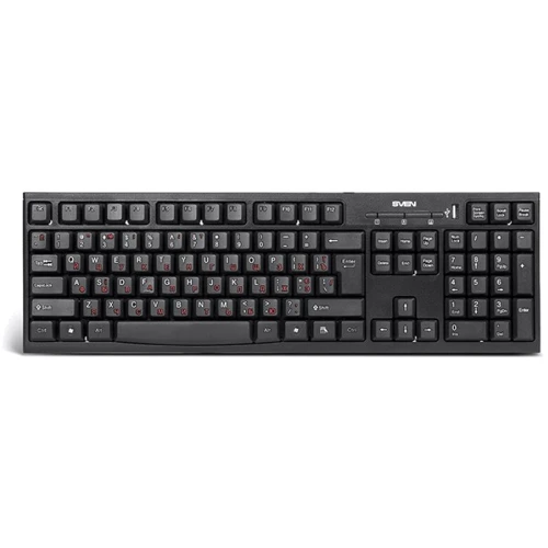 Клавиатура SVEN Standard 304 Black+HUB: Подключение проводное