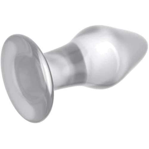 Анальная пробка LoveToy Glass Romance 4.3" Clear