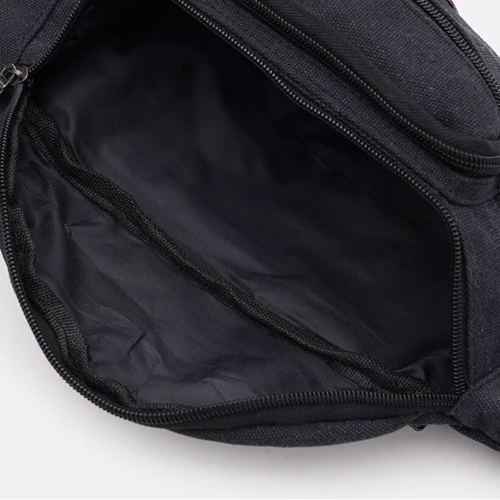 Чоловіча поясна сумка Monsen чорна (C1HSSA0549bl-black): Фактура Тканая, Матовая