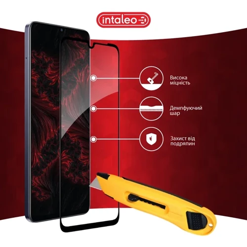 Intaleo Tempered Glass Full Glue Black for Realme Note 60 фото 5