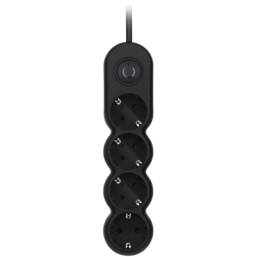Сетевой фильтр 2E 4 розетки, 3 м, Black (2E-U04VESM3BK): Количество розеток, шт 4