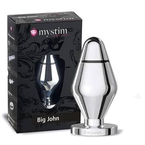 Металлическая анальная пробка Mystim Big John для электростимулятора