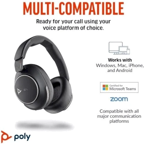Наушники Poly Voyager Surround 80-M USB-C HS + USB-C/A Stereo Black (8G7U0AA) фото 5