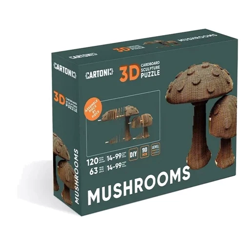 Картонний конструктор Cartonic 3D Puzzle MUSHROOMS фото 4