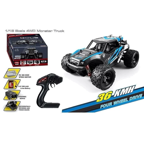 Машина на радиоуправлении: противоударный корпус, резиновые шины (HS 18312)