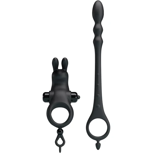 Эрекционное виброкольцо с анальным стимулятором LYBAILE Pretty Love - VIBRATION PENIS SLEEVE V (BI-210213)