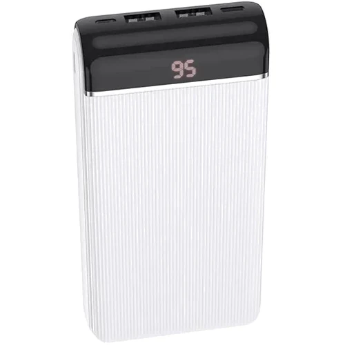 Внешний аккумулятор Hoco Power Bank 20000mAh J59A Famous White: Встроенный кабель нет