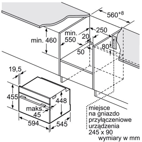 Встраиваемая микроволновая печь Bosch CFA634GS1: Количество уровней мощности 5