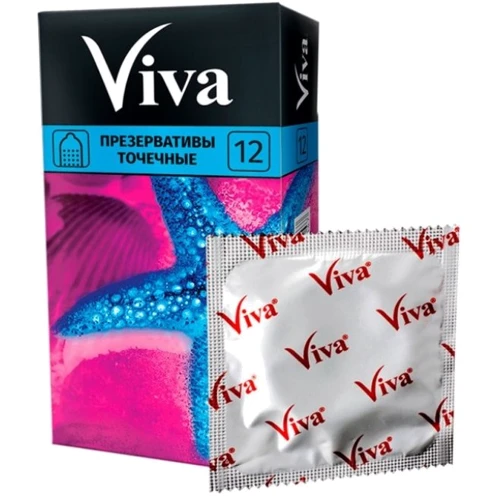 Презервативы латексные VIVA точечные №12
