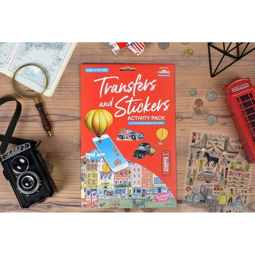 Набір перекладних наклейок Scribble Down з онлайн додатком Лондон, А4