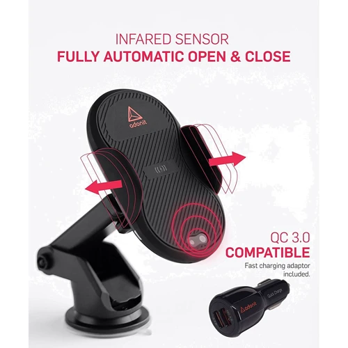 Держатель Adonit Car and Desk Holder Wireless Charging Bracket Black with Car Charger (3121-17-07-B): Производитель Adonit