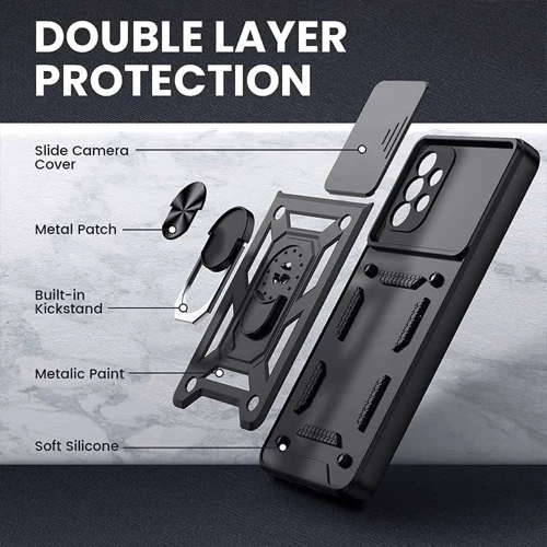 Аксессуар для смартфона Mobile Case Camshield Serge Magnetic Ring Black for Samsung A525 Galaxy A52/A528 Galaxy A52s 5G/A526 Galaxy A52 5G: Тип накладка на заднюю часть