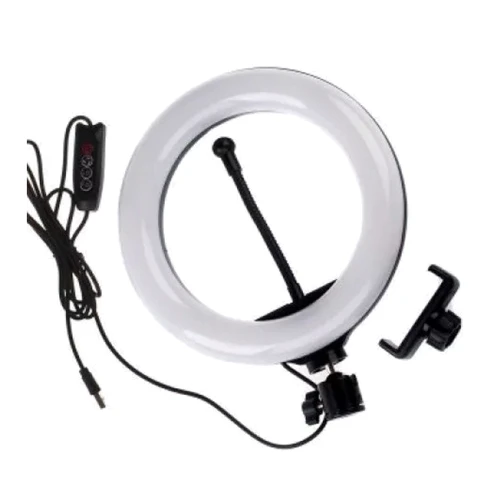 Кольцевая лампа D8, 20 см Черный