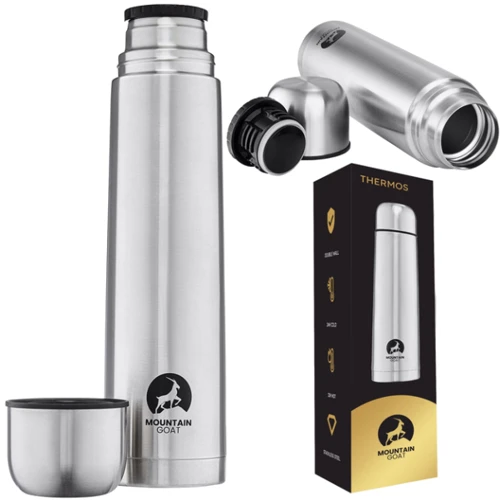 Термос Mountain Goat 1 л Silver (P-5907739315755): Цвет серебристый