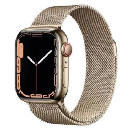 Apple Watch Series 7 41mm GPS+LTE Gold Stainless Steel Case with Gold Milanese Loop (MKHH3/MKJ03)