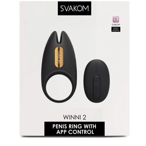 Ерекційне віброкільце Svakom Winni 2, керування зі смартфона, пульт ДУ