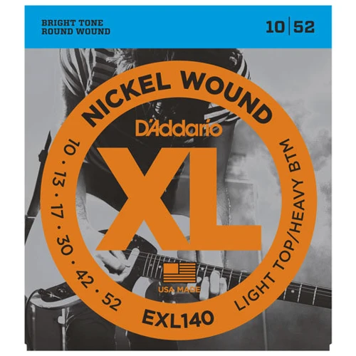 Струна для гитар Струны D`ADDARIO EXL140 XL LIGHT TOP / HEAVY BOTTOM (10-52)