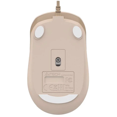 Мышь A4Tech FM26 USB Cafe Latte: Длина кабеля 1.5 м