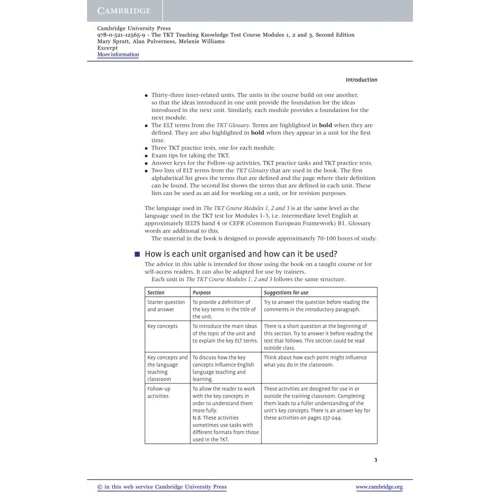 TKT Course 2nd Edition Modules 1, 2 and 3: ISBN 9780521125659