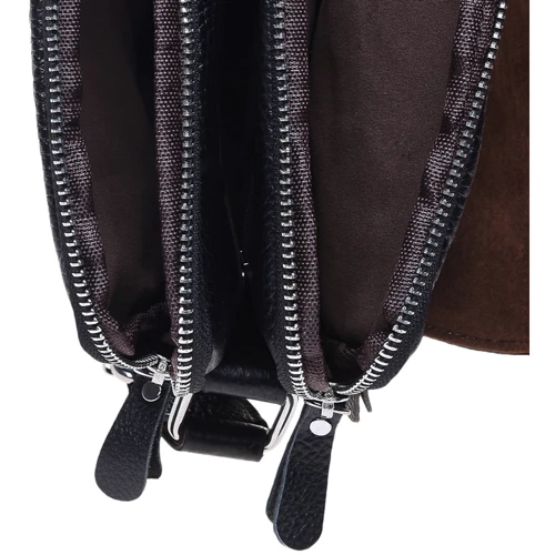 Чоловіча сумка планшет Keizer чорна (K1B065-black): Застібка Блискавка
