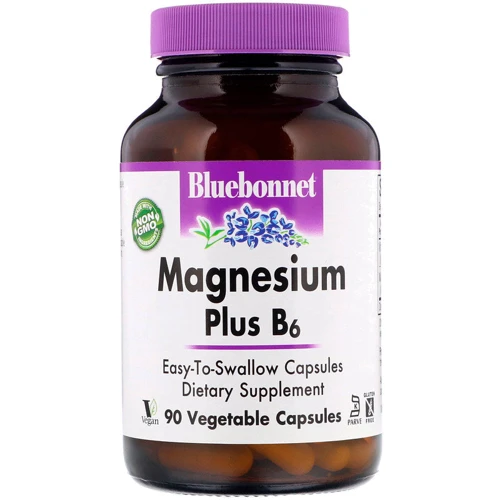 Bluebonnet Nutrition, Magnesium Plus B6, 90 Vegetable Capsules (735)