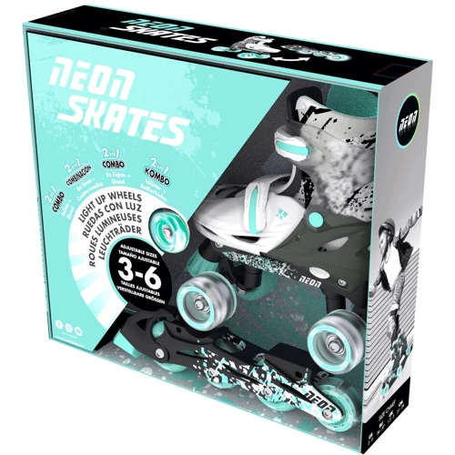 Роликовые коньки Neon Combo серые 34-37 (NT31E4): Цвет серый