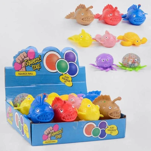 Игра-антистресс гидрогелевые шарики, 12 штук в блоке (C 51128)