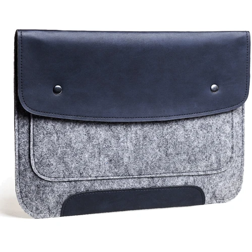 Gmakin Cover Envelope Two Buttons Blue/Ligtht Grey (GM59-15) for MacBook Pro 15/Pro 16: Цвет Синий (Blue)