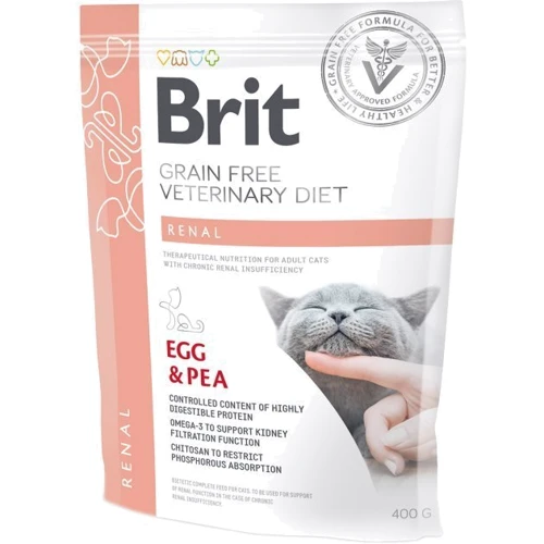 Brit GF Veterinary Diets Cat Renal Egg & pea 400 г