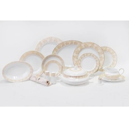 Столовый сервиз Столовый набор DPL White Lucien Gold 13637 (12 пер.) (86 пр.)