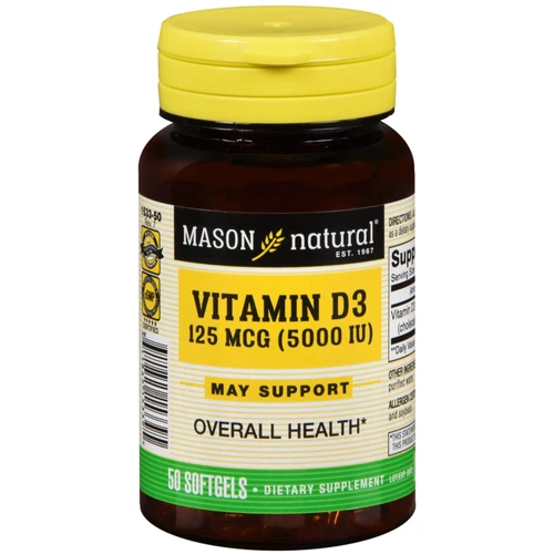 Mason Natural Vitamin D3 5000 ME Д3 50 мягких капсул
