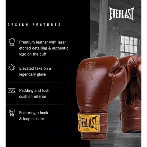 Боксерські рукавички Everlast 1910 Classic Training Glove Уні 14 унцій (P00002502) фото 2