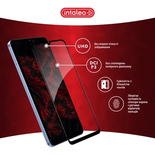 Intaleo Tempered Glass Full Glue Black for Xiaomi Redmi A3: Материал стекло