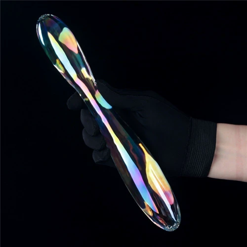 Фаллоимитатор LoveToy Twilight Gleam Glass Dildo Double Delight