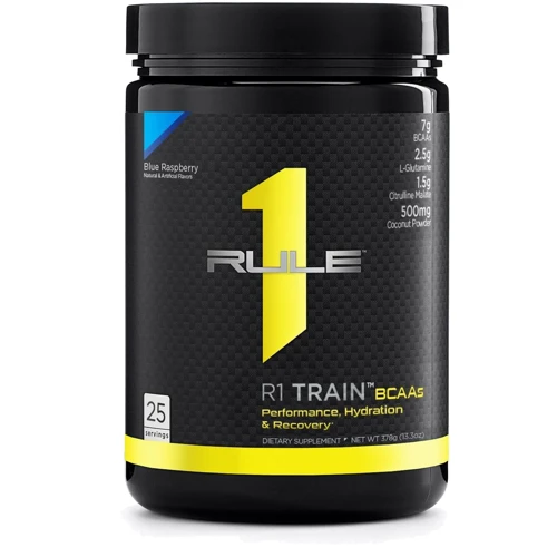Аминокислота для спорта Rule One Proteins R1 Train BCAAs 378 g /25 servings/ Blue Raspberry