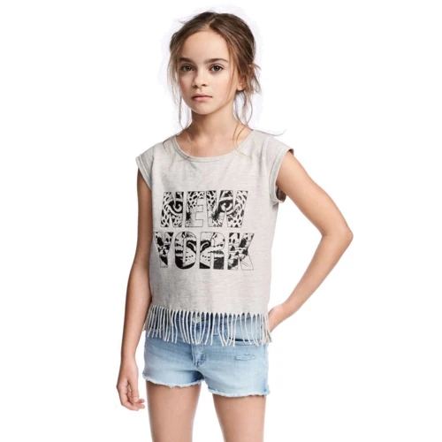 Футболка H & M 7Z4847455 158-164 см сіра: Розмір 158