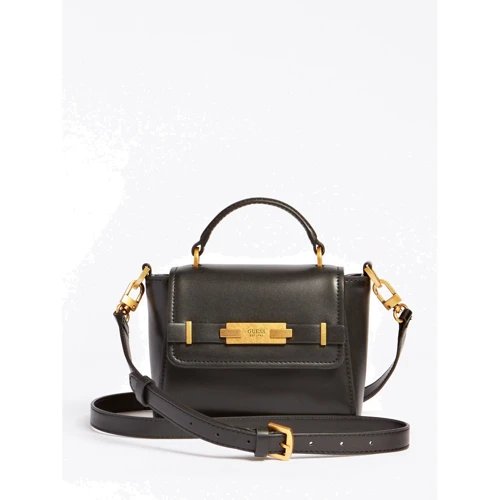 Жіноча сумка-сетчел Guess Bea Mini Top Handle Flap чорна (HWVB8132780-BLA)