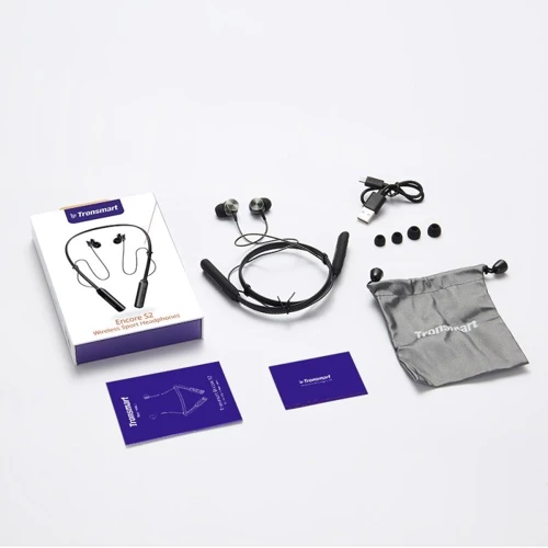 Наушники Tronsmart Encore S2 Plus Sport Bluetooth Headphones Black: Тип конструкции вакуумные