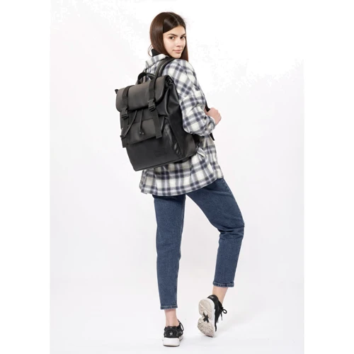 Женский рюкзак Sambag Loft Zard черный (22651001): Фактура Гладкая