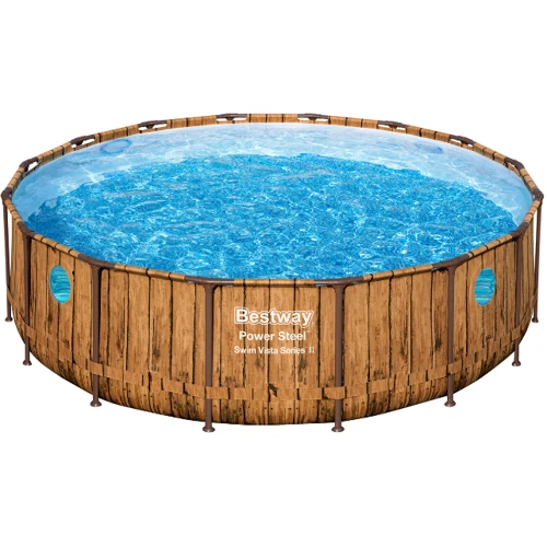 Бассейн Bestway каркасный 488-122 см 19480 л (56725) (фильтр-насос, лестница, тент, окно 4 шт) фото 1