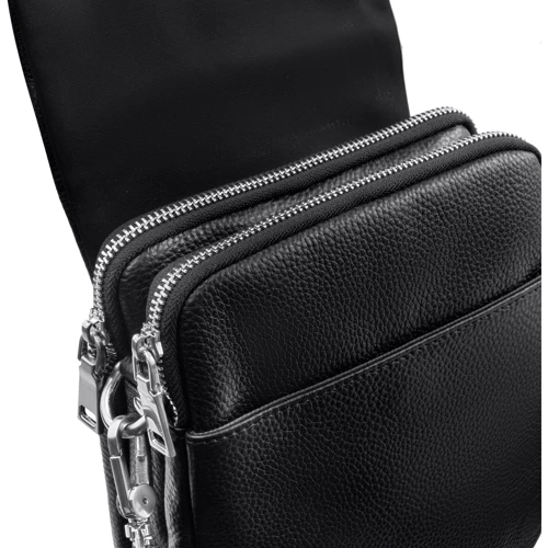 Мужская сумка планшет Vito Torelli черная (VT-6382-black): Фактура Зернистая, Матовая