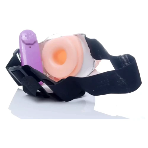 Страпон мужской с вибрацией BOSS - Adrian Hollow Strap-on vibrating, BS4600009