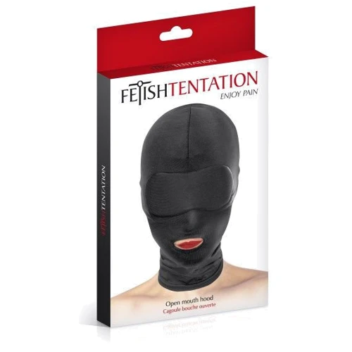 Капюшон для БДСМ с открытым ртом Fetish Tentation Open Mouth Hood