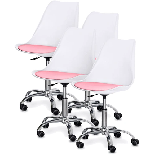 Дитяче крісло Evo-Kids Capri White/Pink 4 шт. (H-231 W/PN-Х4)