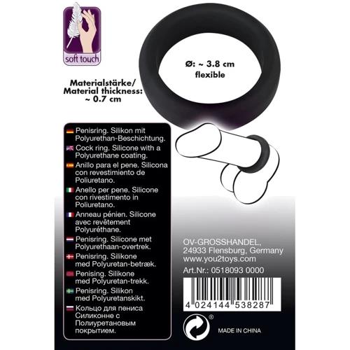 Кільце ерекційне Black Velvets Cock Ring 3.8 см