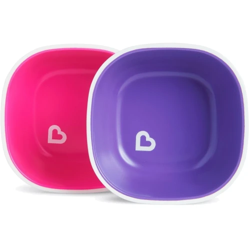 Набір тарілок Munchkin Splash Bowls, 2 шт, рожева та фіолетова (46725.02)