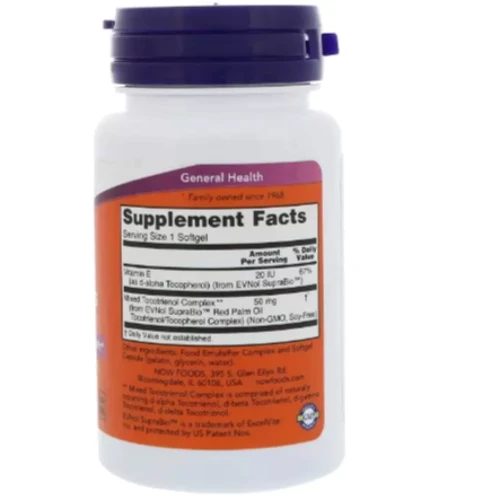 Now Foods Red Palm Tocotrienols 50 mg Красное пальмовое масло 60 капсул: Тип Витамин E