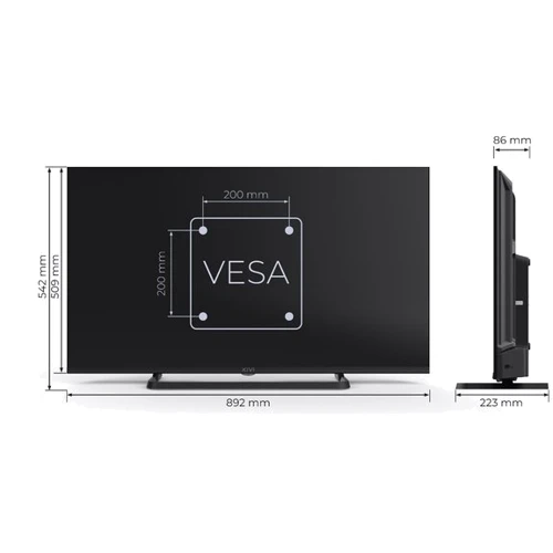 Телевізор Kivi 40F710QB: Екран 40" (1920x1080) Full HD
